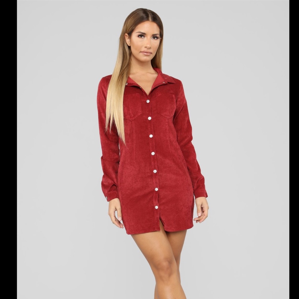 Button Up Corduroy Dress
